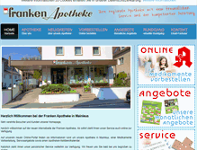 Tablet Screenshot of franken-apotheke-mainleus.com
